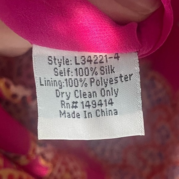 NWOT - Gorgeous Johnny Was Silk‎ Floral Dress - Size Medium - Picture 4 of 8